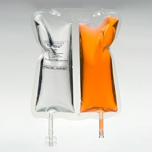 Dual chambers IV bag prodution line